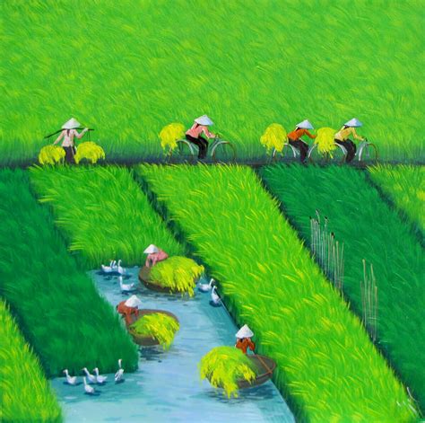 To Ngoc | Original Asian Art Online | Rice Field 02