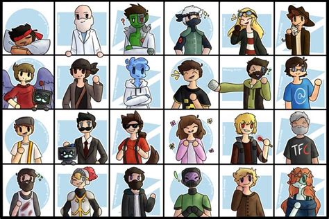 Finally finished drawing all of the active Hermitcraft members!!! They ...