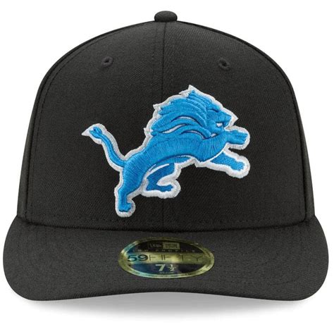 New Era Detroit Lions Black Omaha Low Profile 59FIFTY Fitted Hat