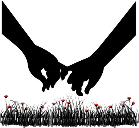 Romance Silhouette Holding hands - Couple holding hands png download - 2568*2383 - Free ...