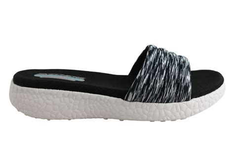 Skechers Burst Elations Womens Memory Foam Comfort Slides | Brand House Direct