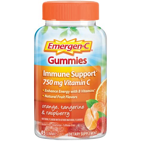 Emergen-C 750mg Vitamin C Gummies for Adults, Immunity Gummies with B ...