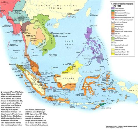 European colonization in Southeast Asia, 1792-1860. Vietnam, Asia Map, Asian History, British ...