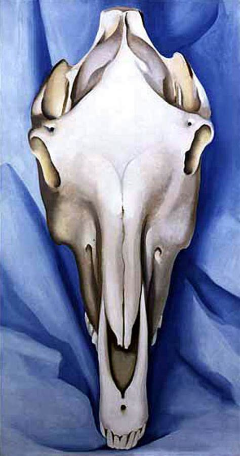 Horse's Skull on Blue, 1930 - Georgia O'Keeffe - WikiArt.org