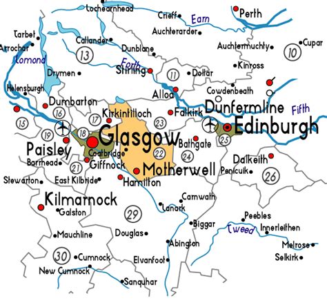 Map of North Lanarkshire Province Area