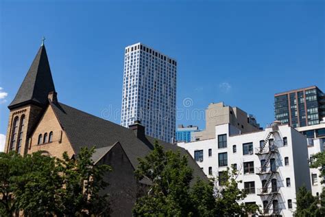 Downtown Brooklyn Skyline Scene with Modern Buildings and Skyscrapers ...