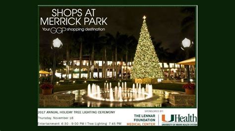 Merrick Park Annual Tree Lighting, Miami FL - Nov 16, 2017 - 6:30 PM