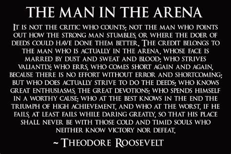 The American Cowboy Chronicles: Theodore Roosevelt's "The Man In The Arena"