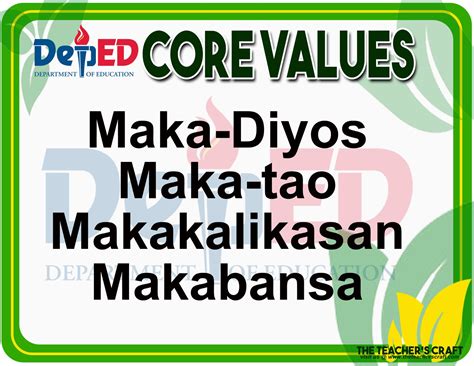 Teacher's Craft - DEPED Mission,Vision,CORE VALUES We Love...