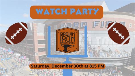 Detroit Football Watch Party — Brown Iron - 2