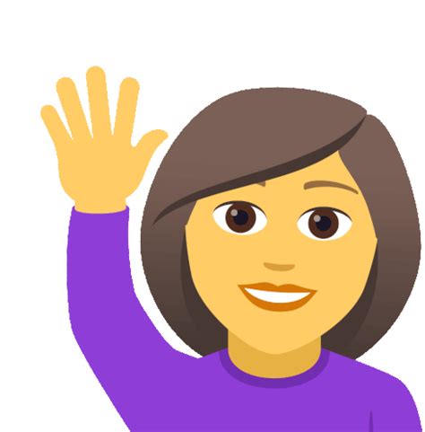 Woman Raising Hand Joypixels Sticker – Woman Raising Hand Joypixels Woman – discover and share GIFs