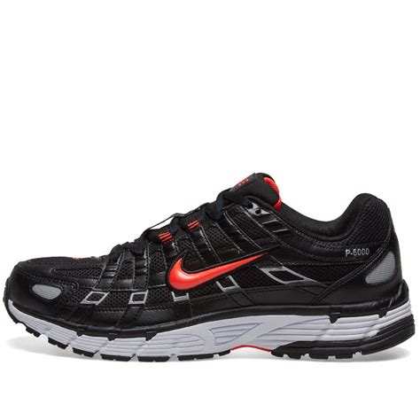 Nike P-6000 Black, Bright Crimson & Silver | END. (Europe)