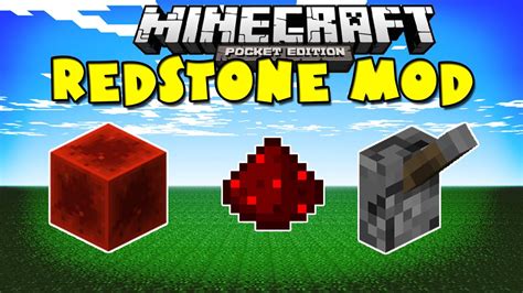 [0.10.5] Redstone MOD! - Minecraft Pocket Edition - YouTube