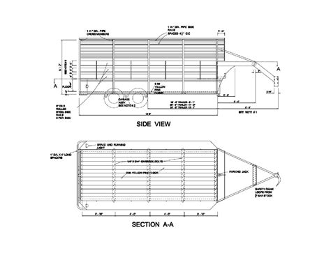 16' Gooseneck Trailer Plans DIY Homemade Flat Deck Carrier Build Your Own in 2021 | Trailer ...