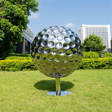 Stainless Steel Golf Ball Sculpture Statue MP-O0009 - Steel Sculpture ...