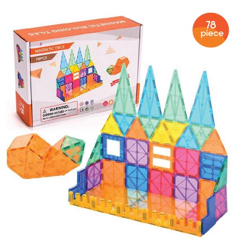 Kids Magnetic Tiles - 48pc - GeeWiz