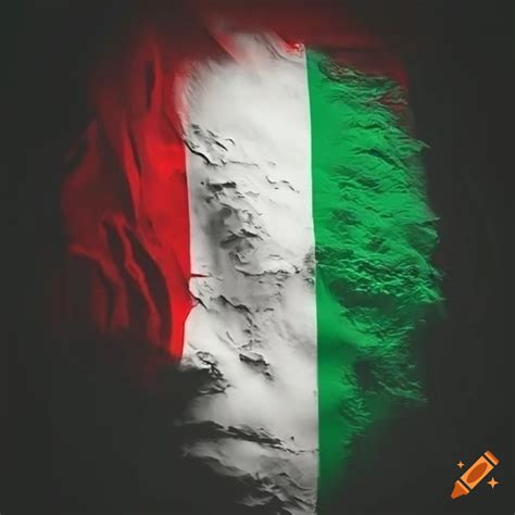 Italian flag portrait phone wallpaper on black background on Craiyon