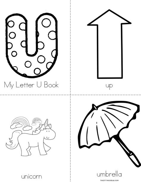 My Letter U Book - Twisty Noodle | Preschool letters, Preschool letter crafts, Letter a crafts