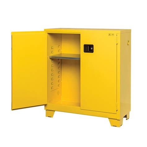 Pig Flam Sfty Cabinet, Yellow 45-Gal Each - CAB720-YW - Lab Pro Inc