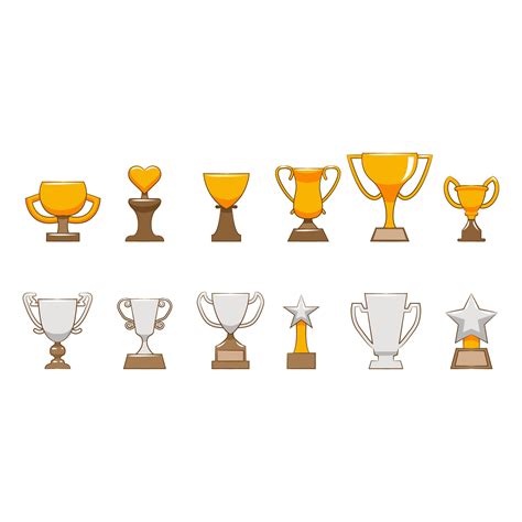 Trophy vector set collection graphic design 8554132 Vector Art at Vecteezy