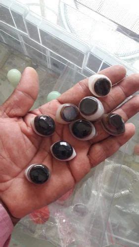 Black And White Natural Eye Agate, Number Of Coasters: 1, 10 Gram at ₹ 100/piece in Khambhat