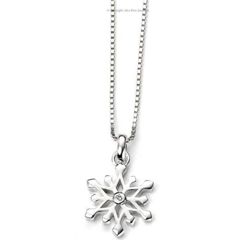 Diamond set snowflake necklace - Alex Bros Jewellers