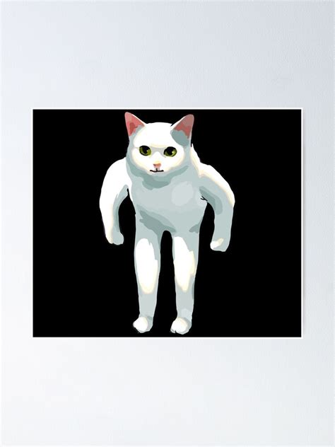 "Cursed Cat Image, Buff Half Cat Meme" Poster for Sale by printify ...