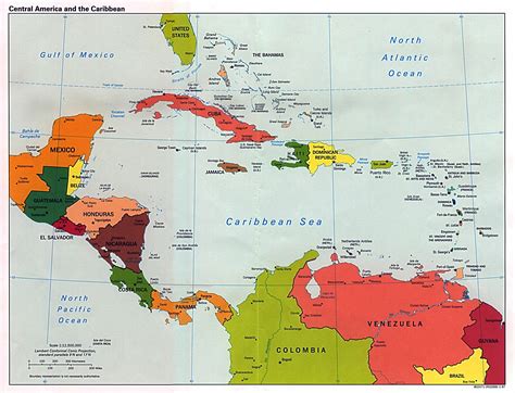 karta centralamerika Mapa karta centralamerika caribe capitals capitales över centroamerica ...