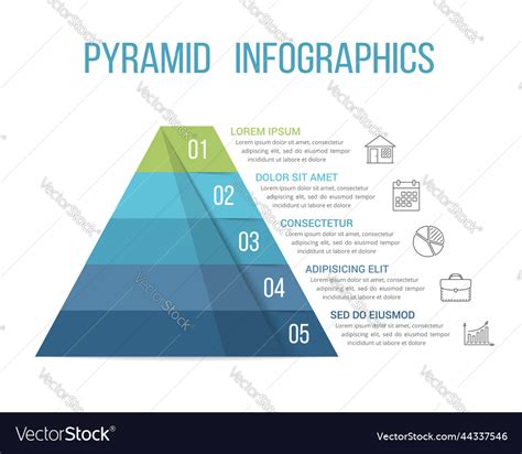 Pyramid infographics Royalty Free Vector Image