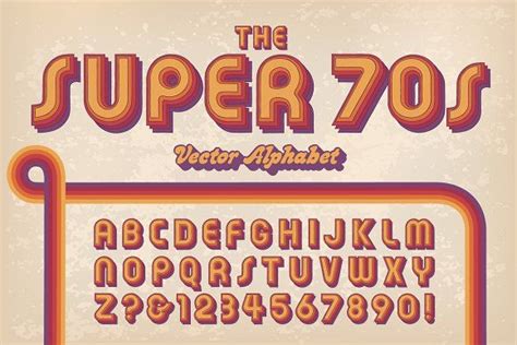 Super Seventies Display Alphabet | Lettering design, Alphabet, Lettering