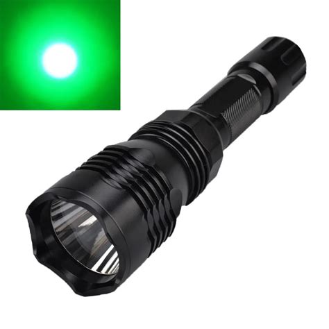 Tactical Green LED Hunting Flashlight HS 802 350lm Green Light Toch XR ...