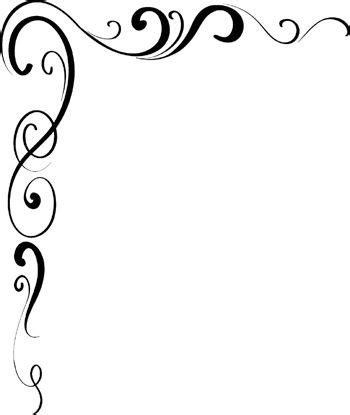 Scroll Border Design Clip Art Corner scroll borders clipart - clipart ...