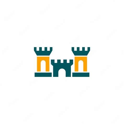 Premium Vector | A castle with a gate and a gate logo