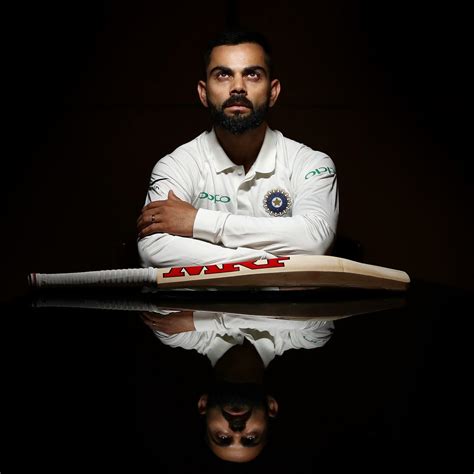 Virat Kohli of India poses during the India Test squad portrait session ...