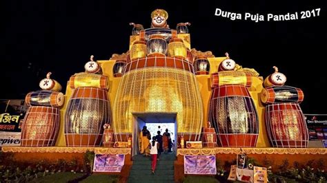 Durga Puja Pandal 2017 All Kolkata | 3d art drawing, Decorating with ...