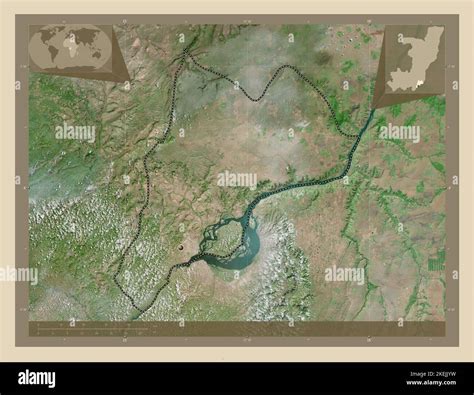 Brazzaville, region of Republic of Congo. High resolution satellite map ...