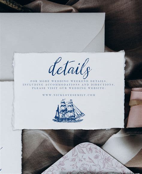 Elegant Nautical Wedding Invitation Suite Editable Template | Etsy in ...