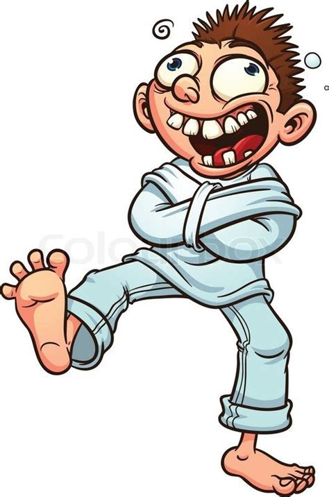 Stock vector of 'Crazy cartoon guy in a straight jacket. Vector ...