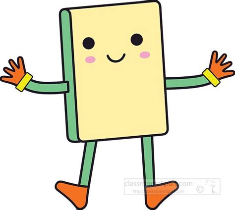 Shapes Clipart-rectangle shape cute cartoon character