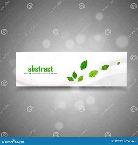 Green leaves banner stock illustration. Illustration of environment - 28277353