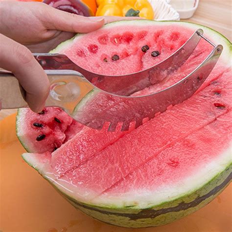 2020 New Stainless Steel Watermelon Slicer Melon Cutter Watermelon Corer Cantaloupe Cutting ...