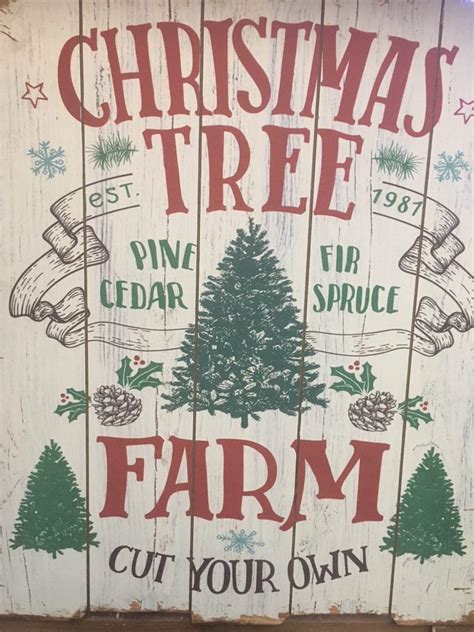 Large Christmas Tree Farm Sign ⋆ The Garden Party