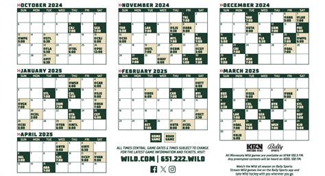 Minnesota Wild 2024-25 Schedule Released - The Hockey News Minnesota ...