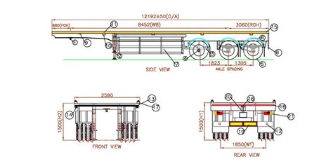 Tridem Axle 40ft Flatbed Trailer (GVW – 52 Tons) – Jain Automart