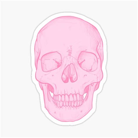 "pink pastel goth skull" Sticker for Sale by illhustration | Redbubble