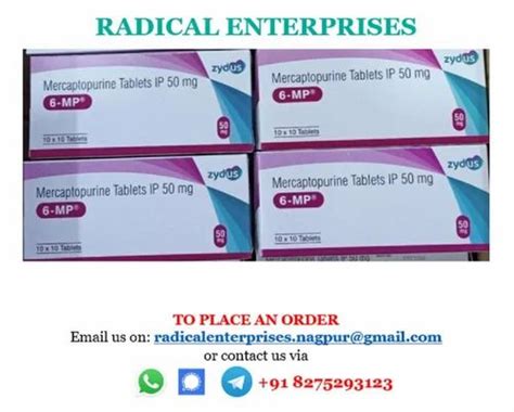 Mercaptopurine 50mg Tablets at best price in Nagpur by Radical ...