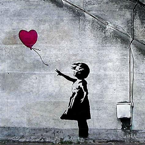 Girl With Balloon Banksy Balloon Girl Banksy Street Artist | Etsy