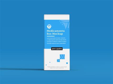 Premium PSD | Medicine box package mockup