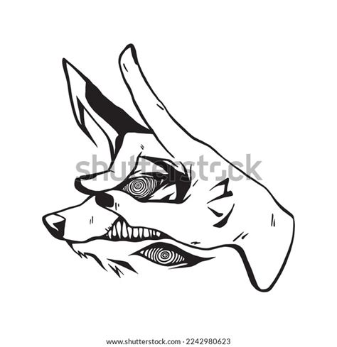 Kon Tattoo Design Fox Devil Aki: стоковая векторная графика (без ...