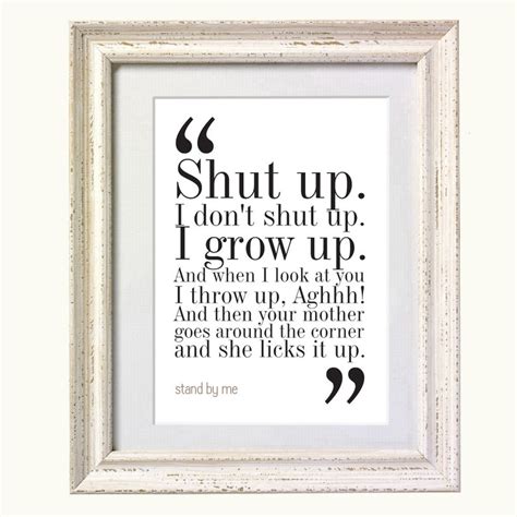 Stand by Me Movie Quote. Typography Print. 8x10 on A4 Archival Matte ...